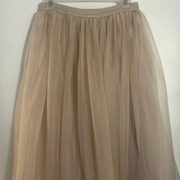 Alice + Olivia Abella Organza Maxi Skirt Nude/Dusty pink - Picture 3 of 16